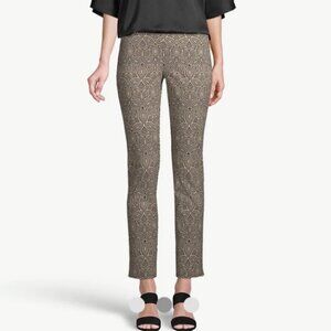 Chicos tan black design pull on geo print  pants size 2